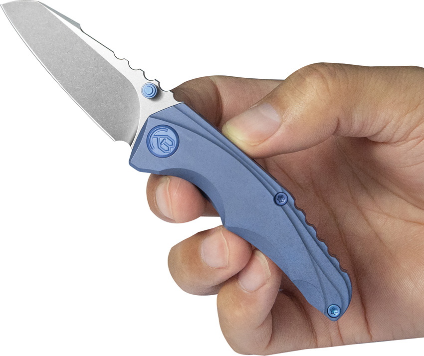 Navaja KB Knives Steeltle Framelock Blue Ti Kb390C - Image 4