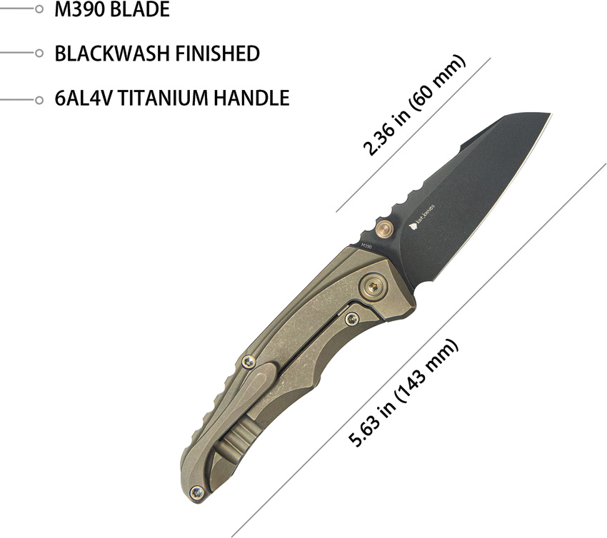 Navaja KB Knives Steeltle Framelock Bronze Ti Kb390D - Image 3