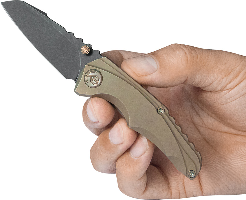 Navaja KB Knives Steeltle Framelock Bronze Ti Kb390D - Image 4