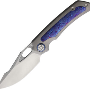 Navaja Kunwu Knives Jericho Framelock Timascus K713T-2