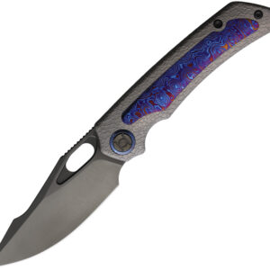 Navaja Kunwu Knives Jericho Framelock Timascus K713T-R2-3