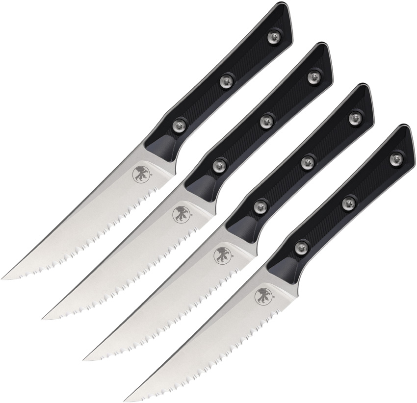 Set De Cuchillos Microtech Steak Knife Set Black 3600-12Setbk