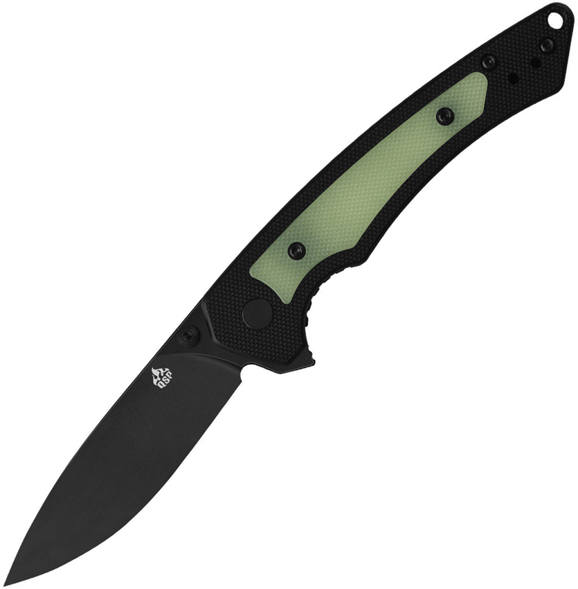 Cuchillo QSP Knife Peregrine Linerlock Blk Glow Qs177-A2