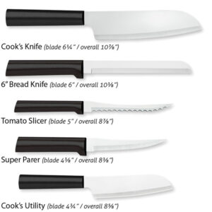 Cuchillo Rada Cutlery Essential Oak Block Set Blac G258