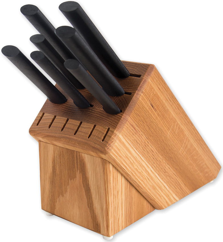 Cuchillo Rada Cutlery Essential Oak Block Set Blac G258 - Image 2