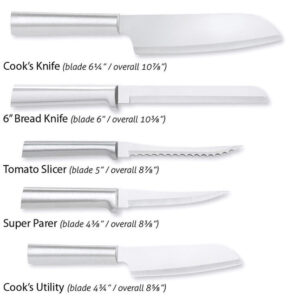 Cuchillo Rada Cutlery Essential Oak Block Set Alum S58