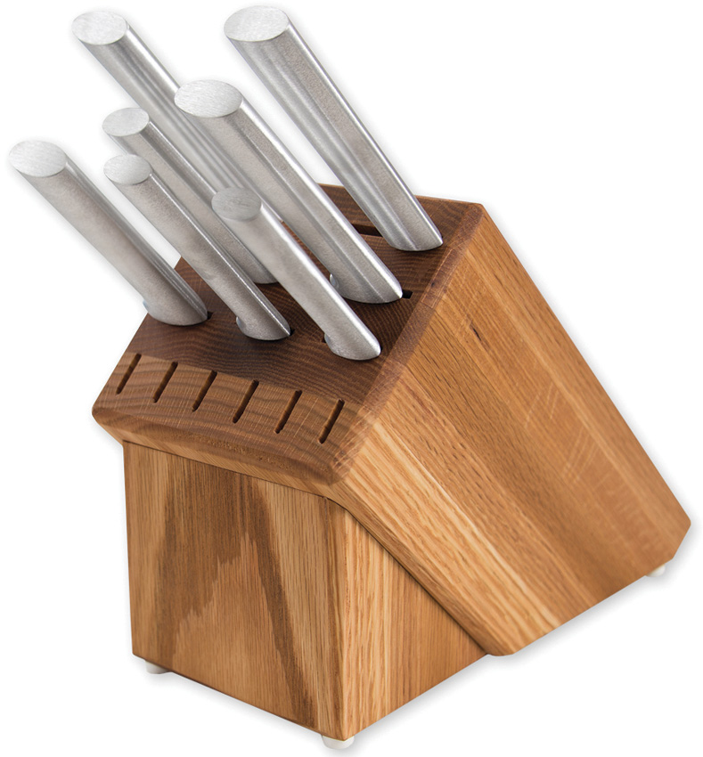 Cuchillo Rada Cutlery Essential Oak Block Set Alum S58 - Image 2