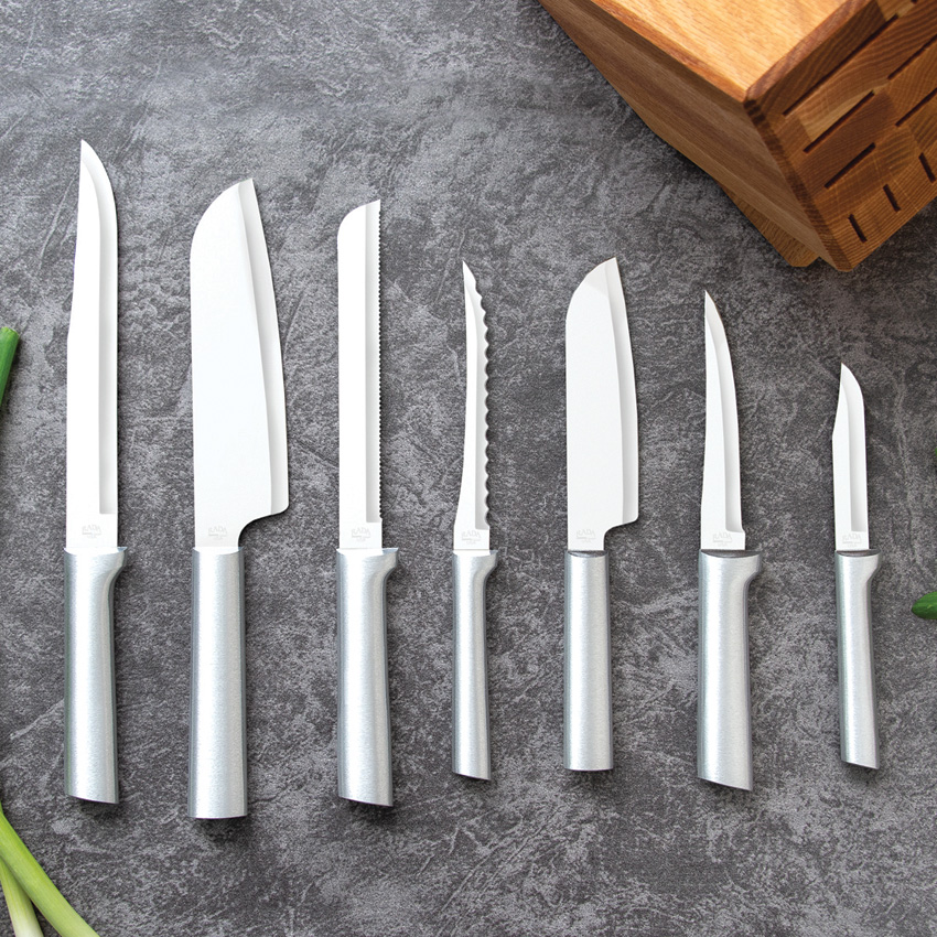 Cuchillo Rada Cutlery Essential Oak Block Set Alum S58 - Image 3
