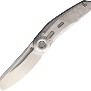 Navaja Reate Knives Vk-Clu Linerlock Gray Vk-Clu Crystalized Titanium