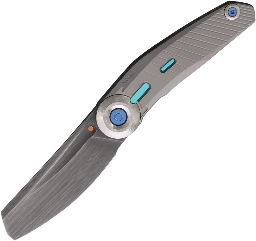 Navaja Reate Knives Vk-Clu Linerlock Gray Vk-Clu Ti Bead Blast