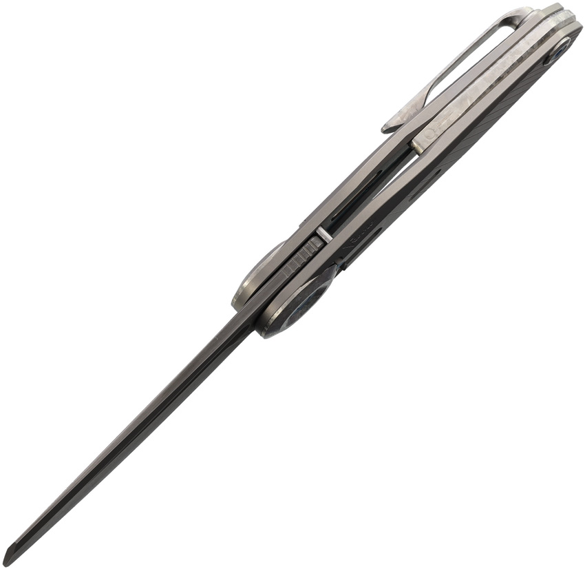 Navaja Reate Knives Vk-Clu Linerlock Gray Vk-Clu Ti Bead Blast - Image 3