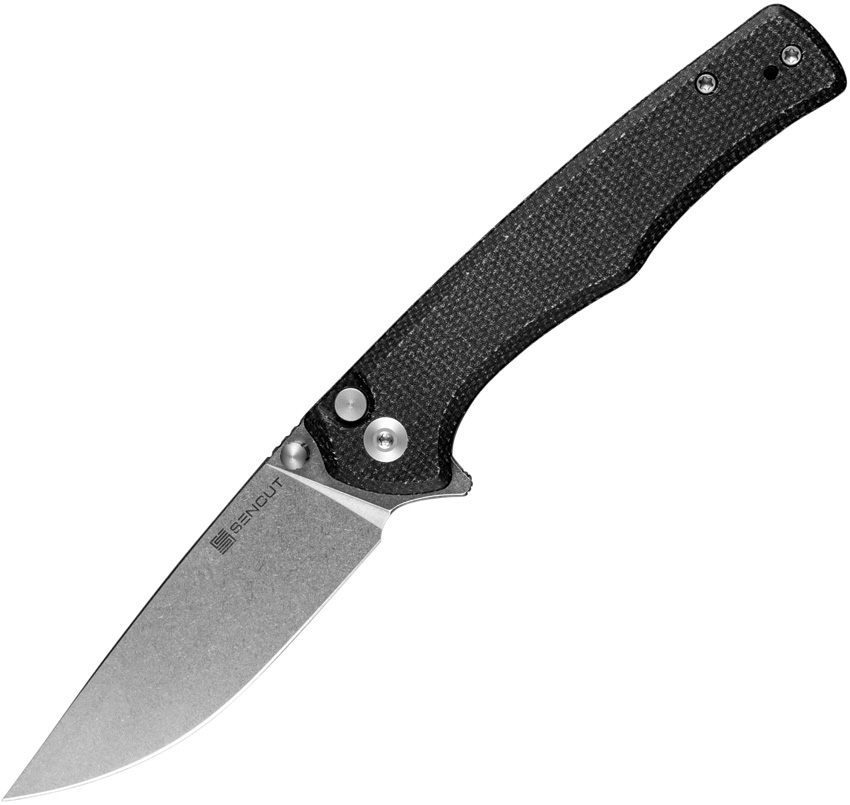 Navaja SENCUT Crowley Button Lock Micarta S21012-2