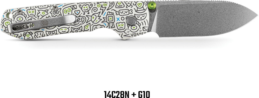 Navaja Vosteed Raccoon Top Linerlock Doodle A2933 - Image 3